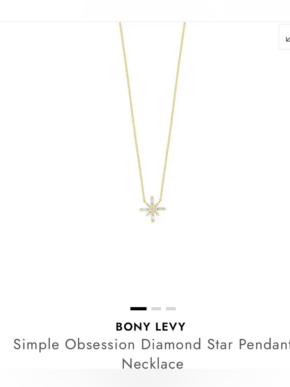 Bony Levy BEW 18kGold Simple obsession Diamond  Pendant Necklace
